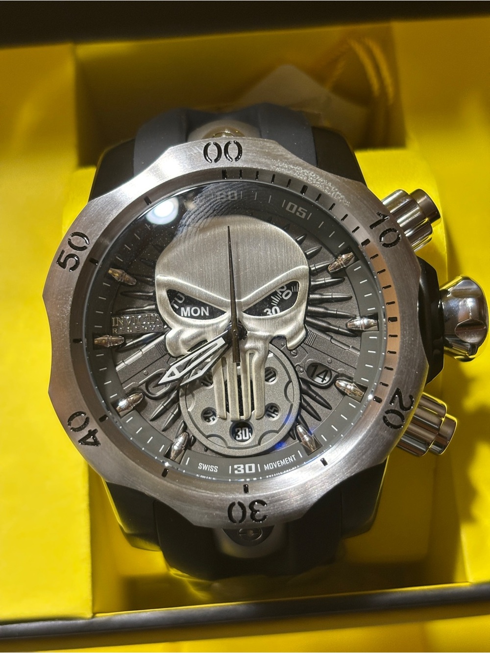 Invicta Reserve Punisher Skull Dial Chronograph Watch